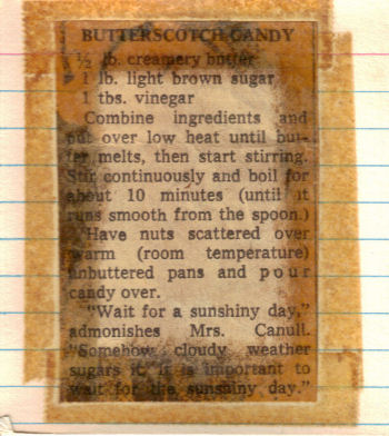 Vintage candy recipes