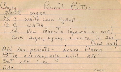 What is a peanut brittle recipe?