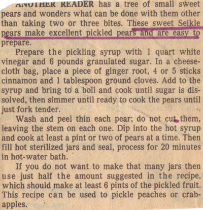 Canning recipes for pears