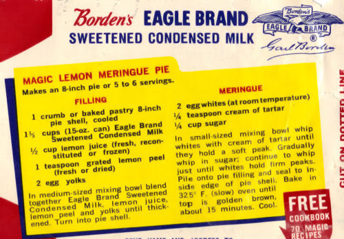 Eagle brand milk pie recipes