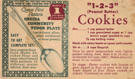 Vintage Peanut Butter Cookies Recipe Pamphlet - Click To View Larger