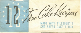 Pillsbury Sno Sheen Cake Flour Recipe Booklet