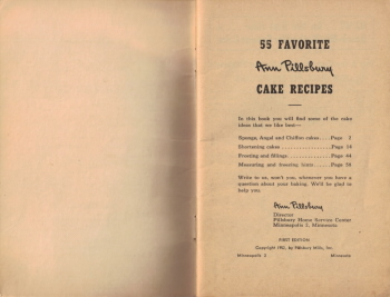 Inside Cover of Cookbook - Click To View Larger