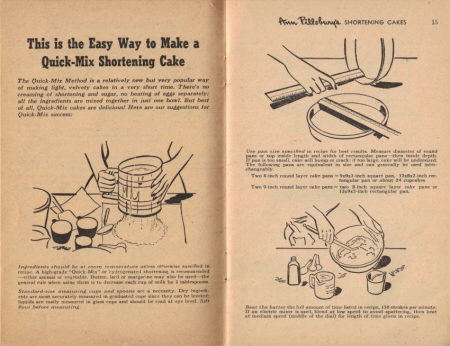 Page 14 & 15 - This is the Easy Way to Make a Quick-Mix Shortening Cake - Click To View Large