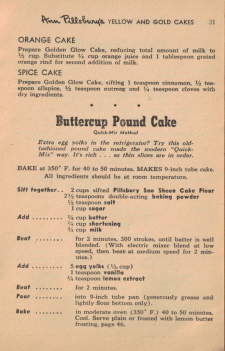 Page 31 - Buttercup Pound Cake Recipe - Click To View Larger