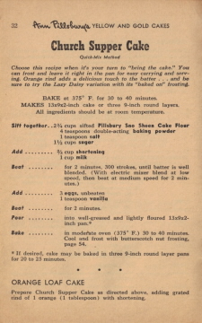 Page 32 - Church Supper Cake Recipe - Click To View Larger