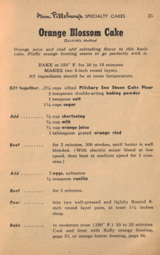 Page 35 - Orange Blossom Cake Recipe - Click To View Larger