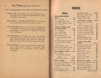 Pages 62 and 63 - Cake Ingredients and How To Measure - Click To View Larger