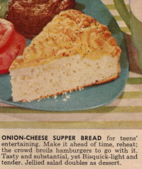 Onion Cheese Supper Bread - Betty Crocker 1959