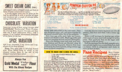 Series No. 3 - Vintage Betty Crocker Recipe Sheet - Click To View Larger