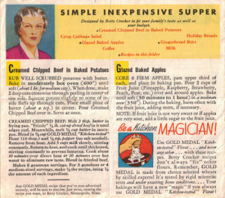 Series No. 3 - Vintage Betty Crocker Recipe Sheet - Click To View Larger