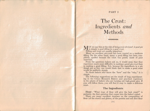 The Crust: Ingredients & Methods - Crisco: Good Pies & How To Make Them