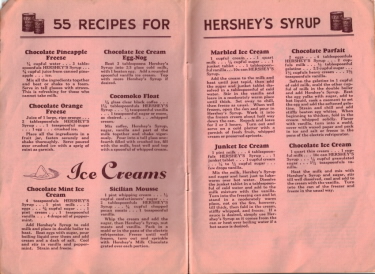 55 Recipes For Hershey's Syrup - Ice Creams - Click To View Larger