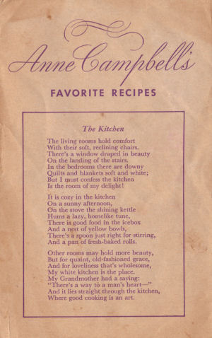 Anne Campbell's Favorite Recipes Booklet