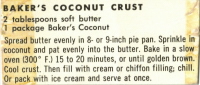 Baker's Coconut Crust Recipe - Recipecurio.com