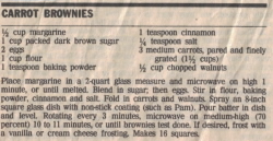 Carrot Brownies Recipe Clipping - Click To View Large