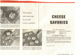 Cheese Savories Sheet