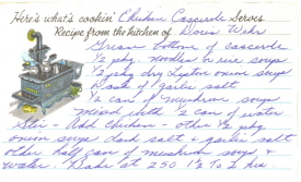 Chicken Casserole Recipe Card - Click To View Larger