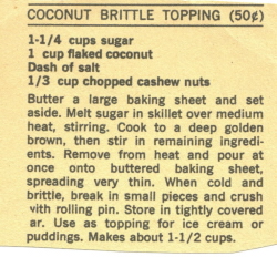 Coconut Brittle Topping - Recipecurio.com