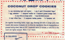 Coconut Drop Cookies Vintage Clipping - Click To View Large
