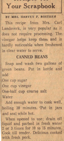 Canned Beans Vintage Recipe