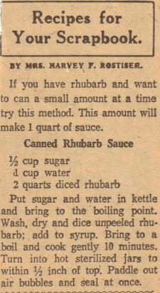 Canned Rhubarb Sauce Recipe