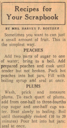 Canned Peaches and Plums Vintage Recipes