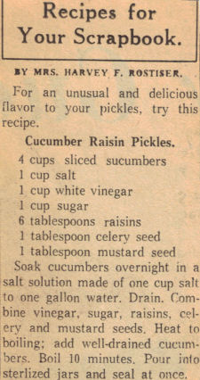 Cucumber Raisin Pickles Recipe