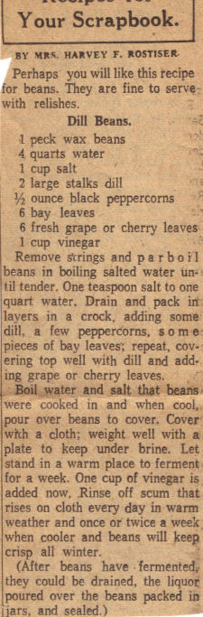Dill Beans Canning Recipe