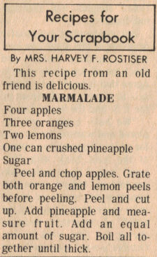 Marmalade Vintage Recipe
