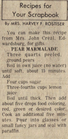 Pear Marmalade Recipe