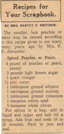 Spiced Peaches or Pears Canning Recipe
