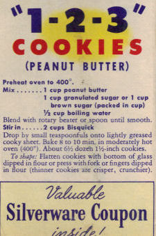 1-2-3 Peanut Butter Cookies Recipe