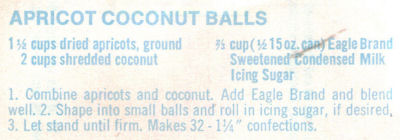 Apricot Coconut Balls Recipe