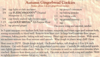 Autumn Gingerbread Cookies Recipe - Click To View Larger