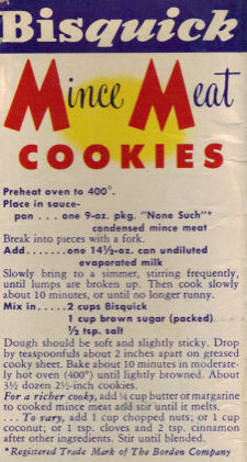 Mince Meat Cookies Recipe