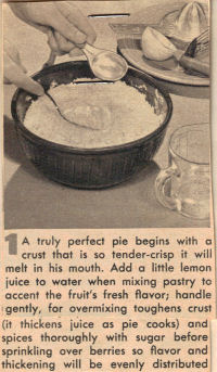 Blueberry Pie Lemon Pastry Recipe Clipping