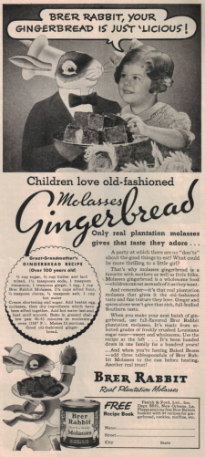 Vintage Brer Rabbit Molasses Gingerbread Recipe
