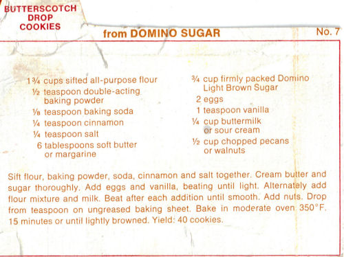 Butterscotch Drop Cookies Recipe