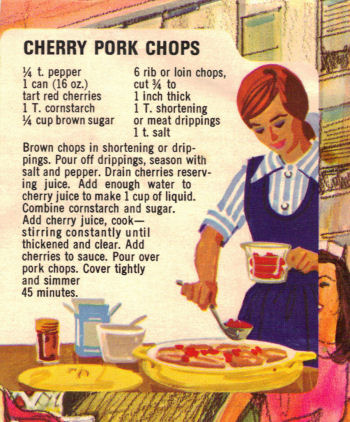 Cherry Pork Chops Recipe Clipping