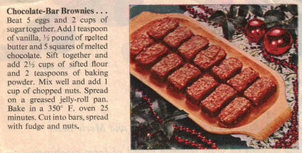 Chocolate Bar Brownies Recipe Clipping