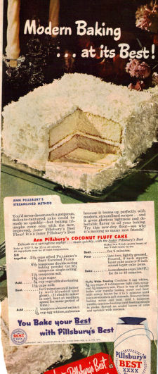 Coconut Fluff Cake Recipe Clipping - Click To View Larger