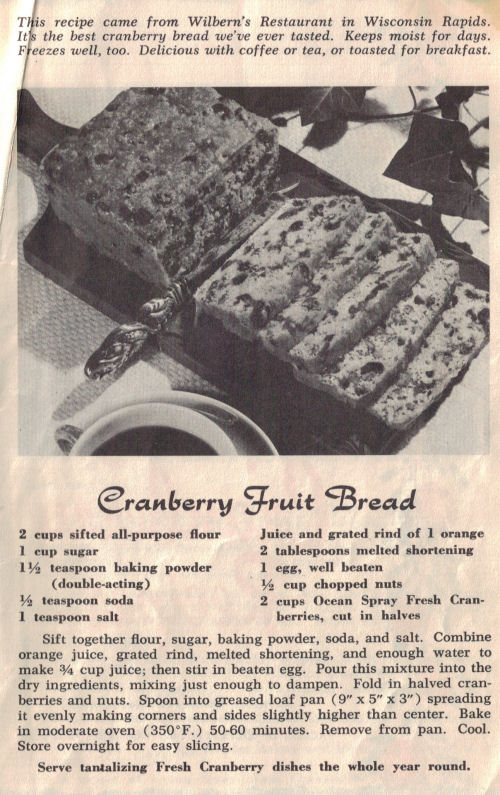 Cranberry Fruit Bread Recipe Page