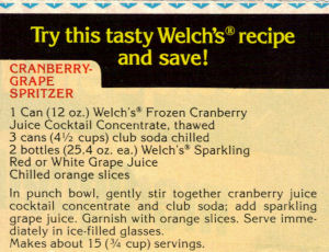 Cranberry-Grape Spritzer Recipe Clipping