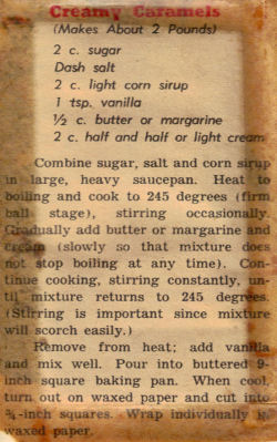Creamy Caramels Vintage Recipe