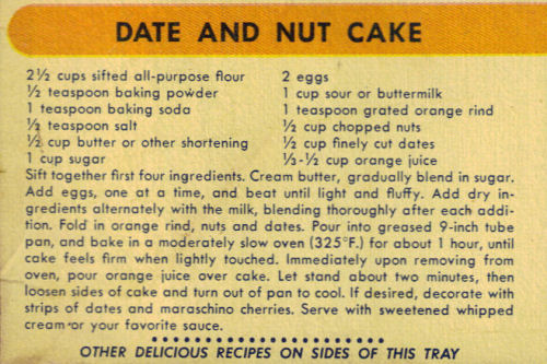 Date And Nut Cake Recipe