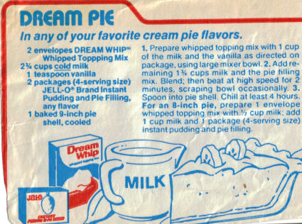 Dream Pie Recipe Clipping