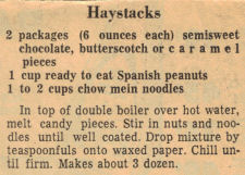 Haystacks Recipe Clipping
