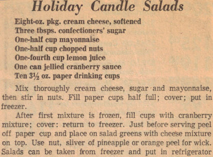 Holiday Candle Salads Recipe