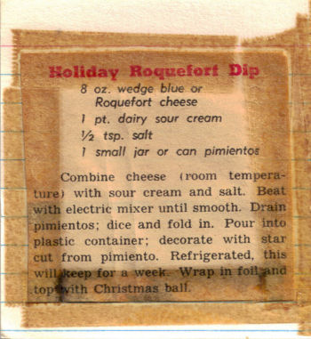 Holiday Roquefort Dip Recipe